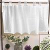 MININUSI Tenda a Pannello,Tenda Corta 45 x 120 cm,Tenda Bistrot Traslucida,Tende Moderne per Finestre Corte,Tenda Corta in Lino per Soggiorno,Tende a Pannello Bianche,Tende da Cucina con Occhielli