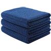 Aniease - Strofinacci da cucina, in microfibra, super assorbenti, ad asciugatura rapida, trama a nido d'ape, set di 3 panni per la pulizia, Cotone 80% poliestere. Poliestere, Blu, 40CMx60CM