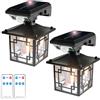 T-SUN 2 Pezzi Lampada Parete Solare Vintage Esterno, Lampada Solare da Esterno con Sensore di Movimento, Luci Solari da Giardino con 3 Modos Impermeabile IP65, per Giardino, Parete, Garage (Combinata)