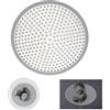 GEFIRE Filtro Doccia Capelli 12 x 12 cm Filtro per Lavandino in Acciaio Inox Filtro di Scarico Doccia, D'argento Rotondo Doccias a Pavimento, per Lavello, Doccias, Vasca e Bagno