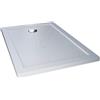 Idralite Piatto Doccia Slim 80x140x4 cm Rettangolare Acrilico Bordato Bianco Effetto Pietra mod. Flower