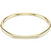 Swarovski Dextera Bracciale Rigido, Gioiello con Cristalli, Taglio Round, Forma Ottagonale, Chiusura Tilt Up, Taglia L, Placcatura in Tonalità Oro, 18,3 cm, 6,2 x 5,4 cm, 0,4 x 6,8 cm, 4 cm