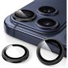 JETech Pellicola Fotocamera per iPhone 17 Pro 6,3 Pollici e iPhone 17 Pro Max 6,9 Pollici, Vetro Temperato 9H con Cover Anello Individuale in Metallo, Trasparente HD, 1 Set (Nero)