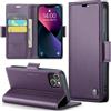 Rerzoiro Cover per iPhone 14 Plus Custodia Portafoglio [Blocco RFID] Premium Pelle PU Wallet Case Flip Libro con Porta Carte Slot Supporto Flip Case per iPhone 14 Plus, Viola