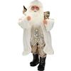 TIMSTOR Babbo Natale Decorativo 80 cm in Stile Elegante Crema