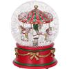 TIMSTOR Palla di Neve Natalizia Carosello Cavalli 15,8 cm con Neve