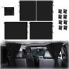 Rakiuty Set di 3 Tende Divisorie per Auto, Tenda Divisoria per Seggiolino Auto, Front Rear Divider Privacy Curtains Schermo Isolante, Tendine Parasole Oscuranti per Autos per la Maggior Parte Delle Autos