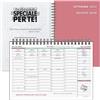 KAÏDENSÏ Agenda 2023 2024 Giornaliera Settimanale - Weekly Planner Settembre 2023 - Agosto 2024 12 Mesi con Copertina Morbida Rosa - Planning da Tavolo, 16,5 x 24 cm