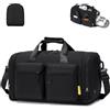 SPAHER Pieghevole Borsone da Viaggio Borsa Palestra Sportiva Donna Uomo con Scomparto Scarpe 30L Borsa da Cabina Fitness Impermeabile Bagaglio a Mano Travel Duffel Bag per Viaggio Weekend Sport