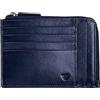 RONCATO Portafoglio Compatto in Vera Pelle, Blu Navy, Design Italiano con Tasche Multiple per Carte di Credito, 12.5 x 10 cm