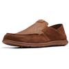 Clarks Flexway Easy, Mocassino Uomo, Pelle Scamosciata Marrone Scuro, 39.5 EU