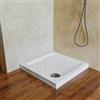 DEGHI Piatto doccia quadrato in ceramica 75x75x7h cm antiscivolo bianco - Flamingo