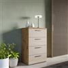 DEGHI Cassettiera 69x108h cm cashmere lucido e rovere artisan con 4 cassetti - Sandalf