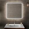 DEGHI Specchio da bagno led 80x80 cm con luce perimetrale e retroilluminato - Drust