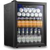 Antarctic Star - Refrigeratore per bevande per frigorifero, 68 lattine, mini frigorifero con porta in vetro per bevande alla birra, vino, piccolo frigorifero non incassato con controllo elettronico