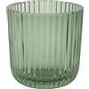 Cosy & Trendy Cosy Home - Set di 6 candelabri in vetro Ribs, verde, 9 x 9 x 9 cm
