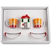 Egan Set 2 Tazze caffè - Zuccheriera Le Casette Rossa