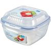 LocknLock Lock And Lock, Contenitore Quadrato da 1,2 L, Colore: Trasparente/Blu, plastica, Clear, 14.8 x 10.8 x 14.8 cm