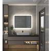 axentia specchio con illuminazione LED, specchio da bagno con touch, circa 70 x 60 x 3,5 cm