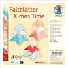 URSUS 3809 55 99-Fogli Pieghevoli X-mas Time, 30 Pezzi, 15 x 15 cm, 100-120 g/m², in Vari Colori e Motivi, Set di Carta da bricolage da Piegare, Multicolor, One Size