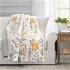 Lush Decor Coperta Aprile, 152,4 x 127 cm, giallo e grigio