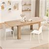 Mobili Fiver, Tavolo allungabile Cucina, Easy, 140(220) x90 cm, Quercia, per 6-8 persone, Tavolo Cucina, Made in Italy