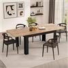 Mobili Fiver, Tavolo allungabile Cucina, Easy, 140(220) x90 cm, Rovere Rustico e Nero Frassino, per 6-8 persone, Tavolo Cucina, Made in Italy