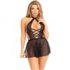 Leg Avenue Damen Babydolls und Negliges Halter Babydoll with g-String, S(Nero)