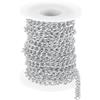 QUARKZMAN 5m Catena a Maglie in Alluminio, Catena a Maglie Cavo Ovale Placcata Catena a Rulli per Creazione di Artigianato Fai da Te, 7x5x1,3mm, Argento