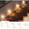 Ankilo 4PC Luce Notturna Sensore Movimento, Mini Luce Notturna LED a Batteria, Luci Armadio Led Senza Fili per Corridoio, Cucina, Armadietto