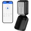 Fouvin Smart Cassaforte per chiavi da esterno con codice numerico, cassaforte Bluetooth, supporta app TTLock e PIN, portachiavi con codice numerico a 12 cifre