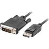 LANBERG Cavo DISPLAYPORT(M) V1.2->DVI-D(M)(24+1) 1M Black Dual Link