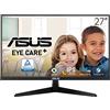 ASUS VY279HGE Eye Care Monitor Gaming 27" pollici FHD (1920 x 1080), IPS 144Hz, SmoothMotion, 1ms (MPRT), FreeSync Premium, Tecnologia Eye Care Plus, Filtro Luce Blu, Anti-sfarfallio, Nero
