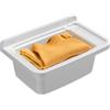Avilia Lavatoio da Esterno - Lavabo da Parete per Lavaggio Vestiti a Mano, Ideale per Giardini, Terrazze, Campeggio, con Piano Antiscivolo, in Resina, 50x35x24cm, Bianco