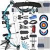 ZSHJGJR Kit Arco Compound per Adulti Principianti 30-60 libbre Tiro con l'arco Kit Archi Arco compound con Accessori frecce Arco compound da caccia Professionale Competizioni Compound bow (Blu)