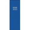 Zettler Diario blu 2023 - Calendario da ufficio 10,4 x 29,6 cm - 1 giorno su 1 pagina - Copertina con struttura in lino - con perforazione angolare e nastro - 808 - 0015