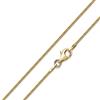 MATERIA by Matthias Wagner Materia #K22-G, Collana da donna, serpentinata, in argento 925 e oro 18 carati, placcata in oro, 1,2 mm, lunghezza 40 - 90 cm , Argento, cod. #K22g