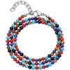 GAVU Bracciale da Uomo Multistrato con Pietre Naturali Colorate, Collana da Uomo di Perline Colorate M