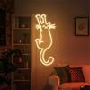 Xusdamyj Insegna al Neon Gatto Paw Up - Multi-Color, 40x17x1 cm / 15,7 x 6,9 x 0,39 pollici, Alimentazione USB, Montaggio a Parete, Tema Gatto, Stile Casual, Dimmerabile, Lunga Durata