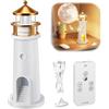 Liamostee Faro decorativo, Lampada luna a LED, Luce di Proiezione Lunare, Lampada faro con telecomando, Proiettore di luci nordiche, soggiorno lighthouse