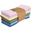 INFEI Tovaglioli di stoffa in e lino tinta unita - Set di 12 (40 x 40 cm) - per eventi e uso domestico (multicolore)
