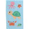 damaloo Asciugamano per bambini 30 x 50 cm in cotone - Asciugamano ospite con motivo animali marini - Piccolo asciugamano per ragazzi e ragazze - Asciugamano per mani o salviette per bambini
