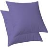 ggaimwf Copricuscino in lino tinta unita per divanoCuscino Continentale per Letto Doppio lato Iris Viola Fatto a mano Cuscini quadrati con cerniera invisibile, 40x40cm Set di 2