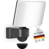 Oktaplex lighting Oktaplex Cali - Proiettore a LED con sensore di movimento per esterni, 3000 K, bianco caldo, 2940 lumen, IP65, proiettore da esterno, colore: antracite, con funzione master