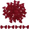 QUARKZMAN 50pz Fiocchi Rossi per Vino 1.5 x 1 Mini Fiocco per Realizzare Piccoli Fiocchi di Raso Sfusi per Cucito Fai da Te, Scrapbooking, Regalo di Nozze, Decorazione per La Casa