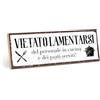 TypeStoff Targa in legno con frase - PERSONALE IN CUCINA E PASTI SERVITI - in stile vintage con citazione, ideale come regalo e decorazione, a tema cucina e cucinare - HS-00387-IT