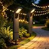 kefflum Faretti Solari da Giardino 300LM, 2200mAh Luci Solari da Giardino Potenti, Pannello Solare Ingrandito In Silicio Policristallino da 2,5W, Impermeabile IP65 Adatto per Sentieri Prati (2 Pezzi)