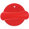 PTAPIPI Sottopentola in silicone Tappetino multiuso per asciugatura Sottopentola resistente al calore fino a 464 ° F, presina, impermeabile, (set di 2) antiscivolo, flessibile, durevole (Rosso)