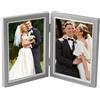 Thapncow Cornice Foto Doppia, Portafoto Pieghevole in Legno Doppia, Adatto a Famiglia,Amici, Portafoto da Tavolo Multiplo Legno 2 Foto
