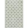 JEMIDI Tappeto Esterno Terrazzo 120x180 cm - Tappeti Esterni Giardino Grandi - Arredamento Salotto Moderno - Lavabile Pelo Corto Verde Motivo Cerchio